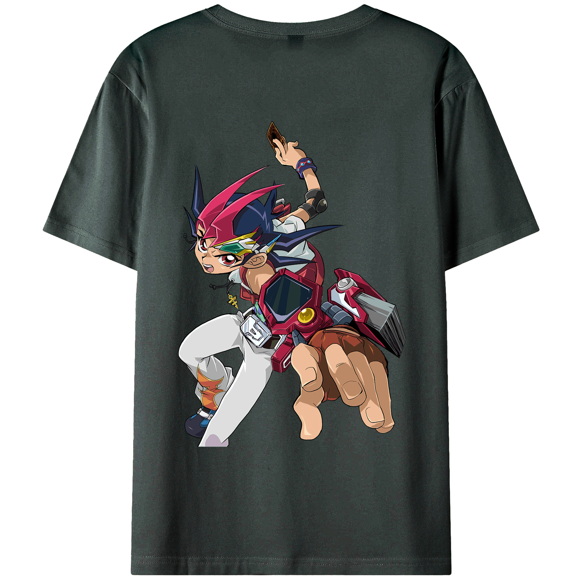 （画像用） 遊☆戯☆王 Yu-Gi-Oh! 綿100％ メンズ半袖Tシャツ（バックプリント） 通気性